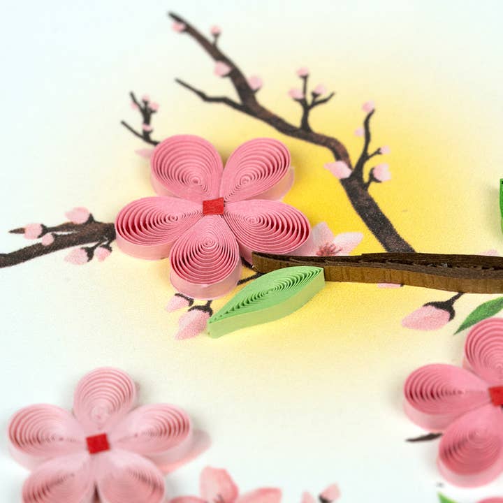 Quilling Card - Wholesale Everyday Greeting Card - Quilled Cherry Blossoms Greeting Card2