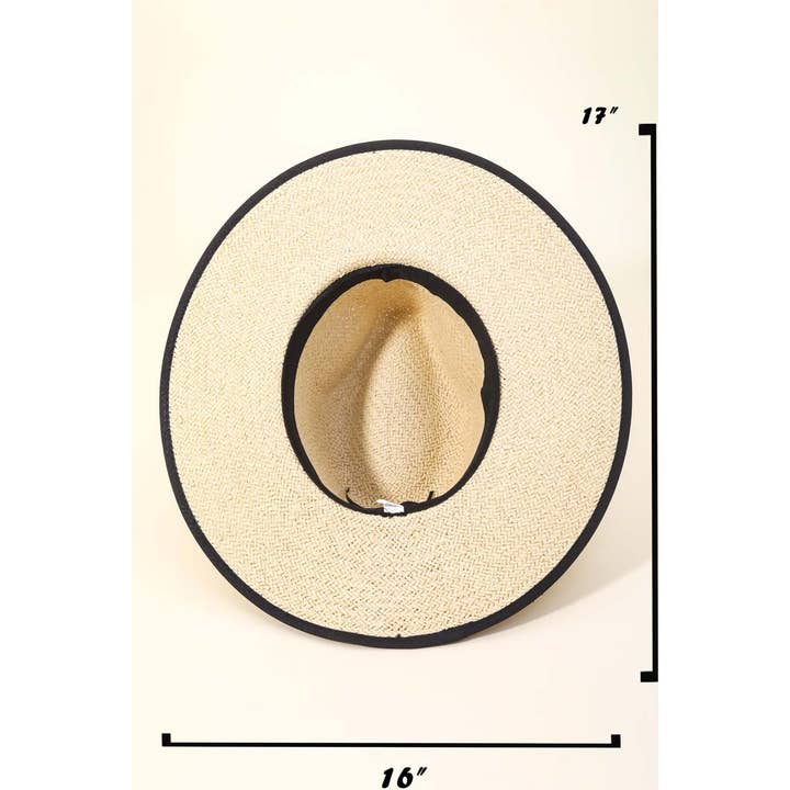 Anarchy Street - Wholesale Straw Hat - Women's - Straw Braided Ribbon Band Fedora Hat3