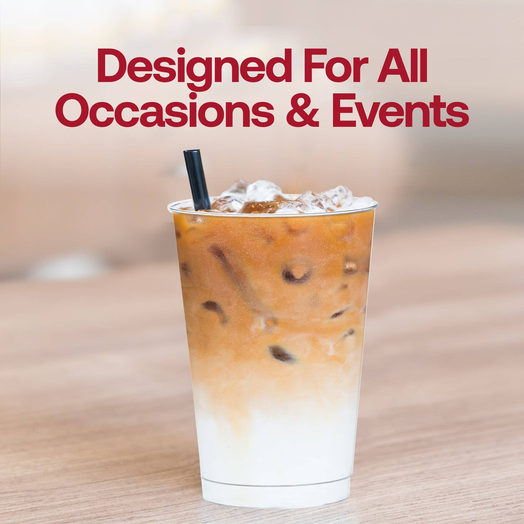 Smarty had a Party - Wholesale Disposable Cup - 12 oz. Clear White Disposable Plastic Party Cups - 20 pcs6