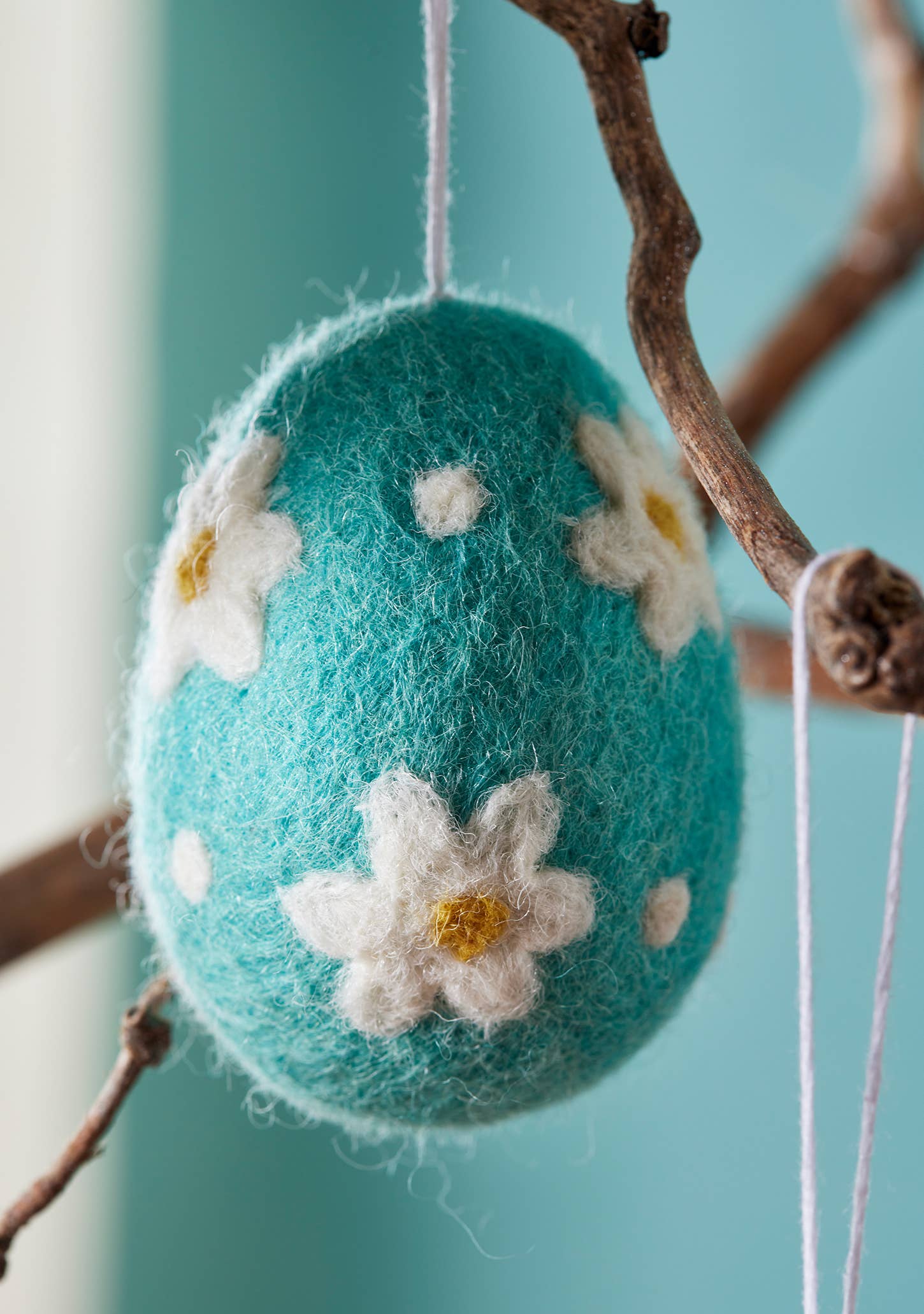 Namaste - Wholesale Ornament - Felt Daisy Egg Decorations1