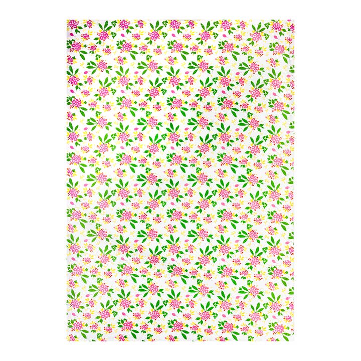 Teatowel Mercado de Flores green 50x70 cm for wholesale by Kitsch Kitchen