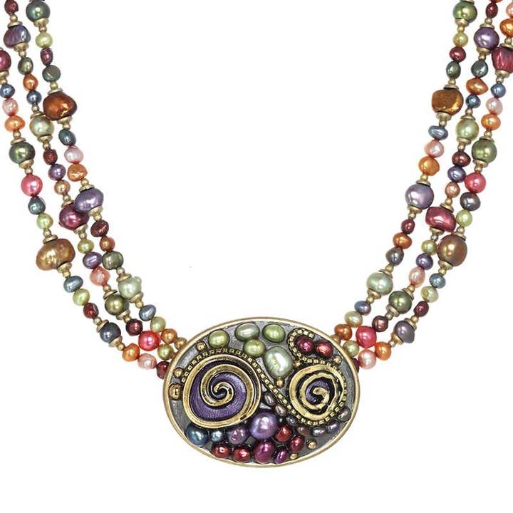 Colar oval com cercadura Sunset por atacado de Michal Golan Jewelry