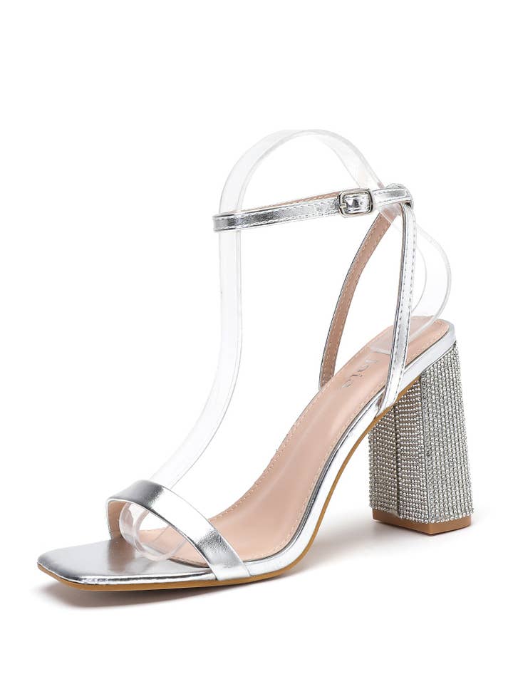 Joia Paris – Großhandel High Heels – Damen – Strassbesetzte Absatzsandalen mit verstellbaren Riemen H8-363