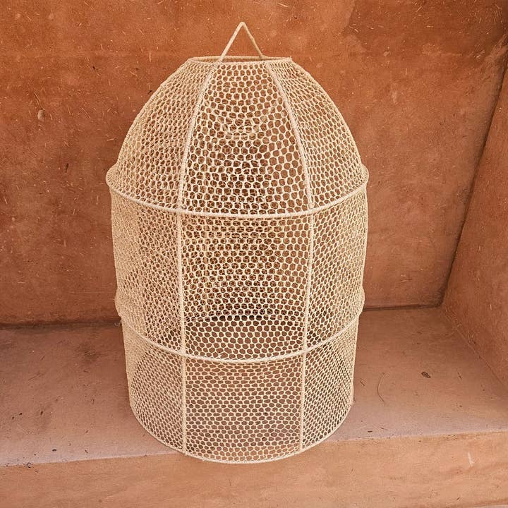 Raffia hanglamp, handgemaakte hanglampenkap voor wholesale door Moroccan Natural bazaar