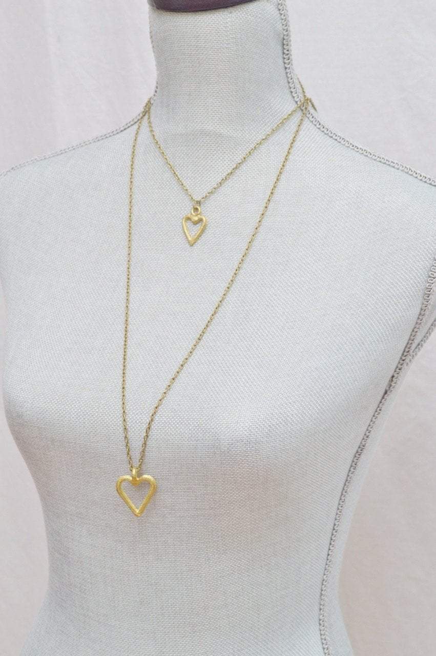 Alora Boutique Inc. - Wholesale Pendant/Charm Necklace - Akoma | Heart Pendant Necklace | Recycled Brass6