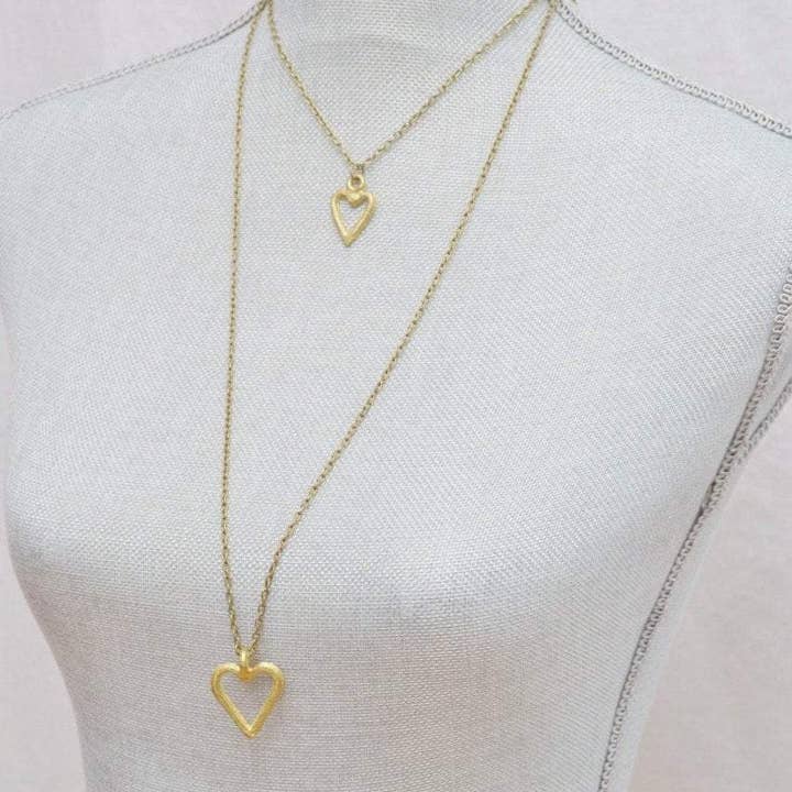 Alora Boutique Inc. - Wholesale Pendant/Charm Necklace - Akoma | Heart Pendant Necklace | Recycled Brass6