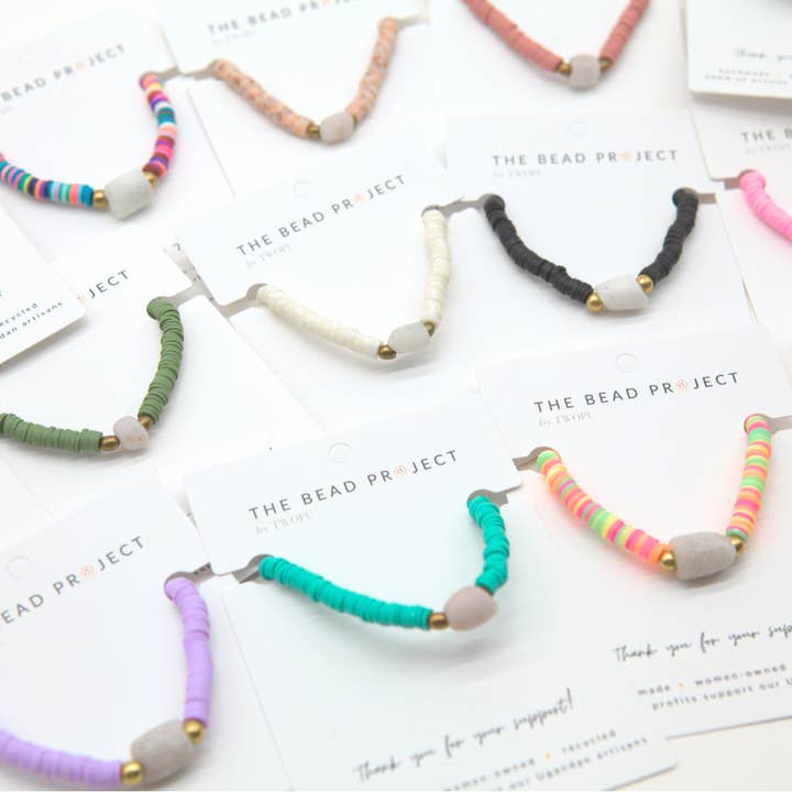The Bead Project by TWOPU - Wholesale Beaded Bracelet - Vibe Bracelet | Heishi Beads & Recycled Glass Beads20