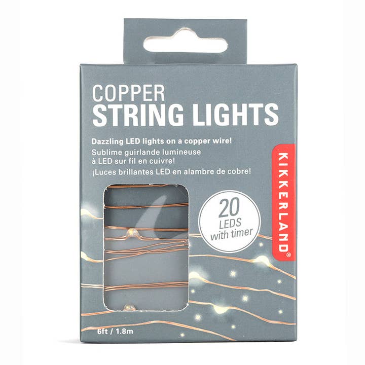 Copper String Battery Lights for wholesale by Kikkerland Design Inc