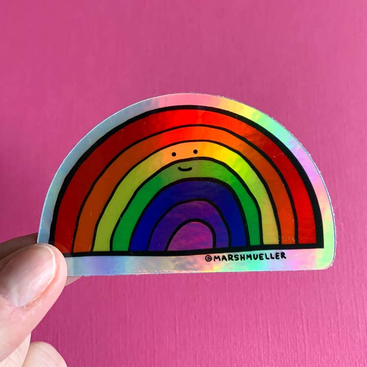 Holographic Rainbow Sticker for wholesale by hollymarshmallow