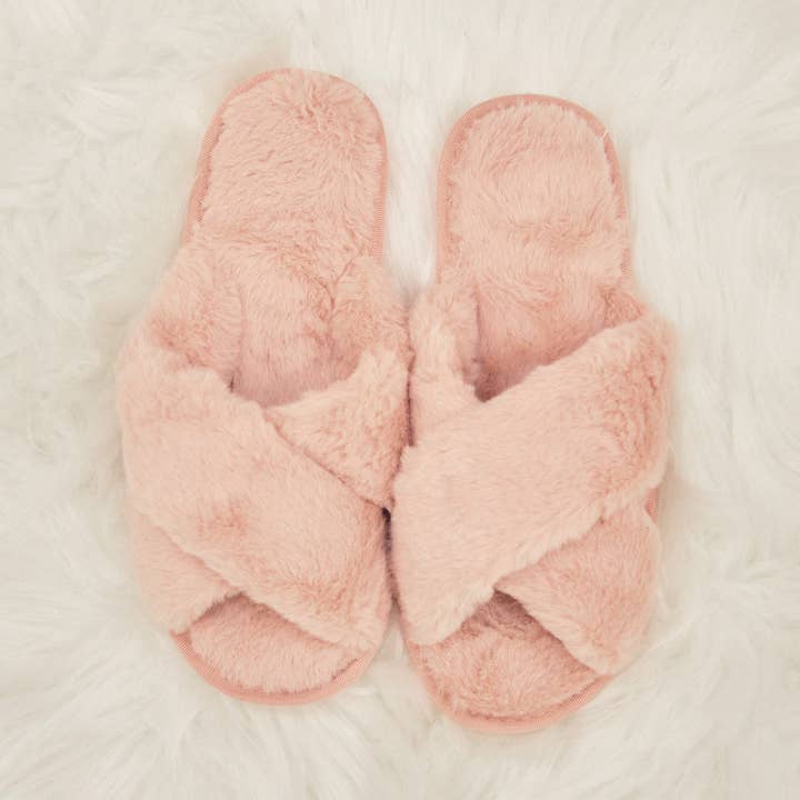 Pink Fluffy Slippers for wholesale by Simply Name It