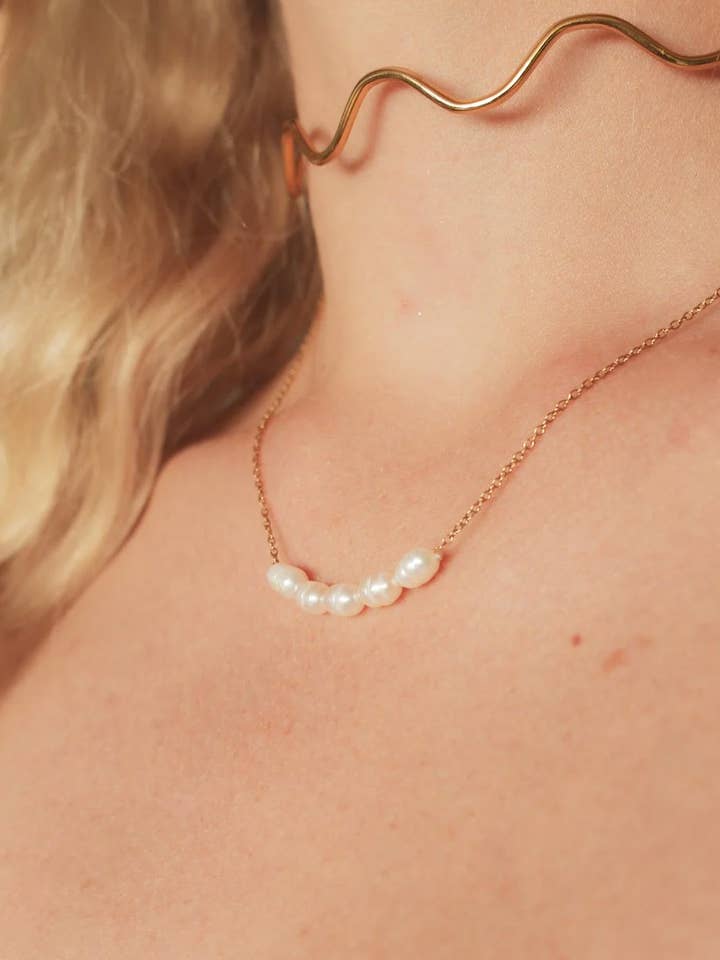 Charlotte Pearl Chain Necklace for wholesale by Or Jewelry