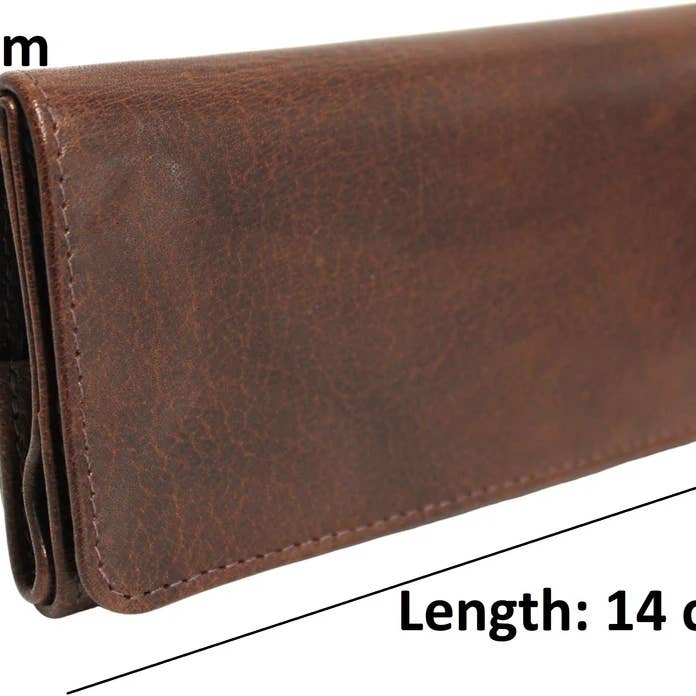 hide & chic - Wholesale Pouch - Women's - Full Grain Leather Tobacco Pouch 11032