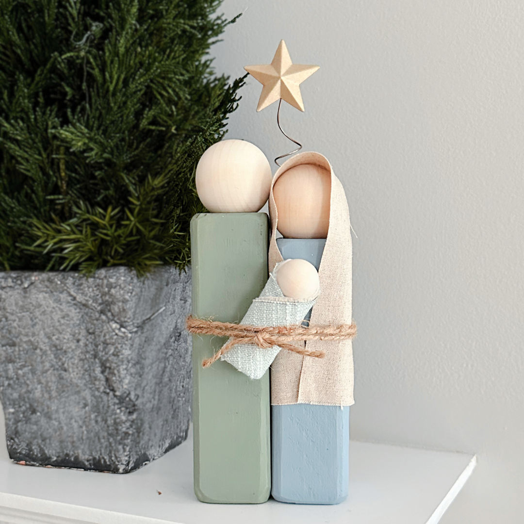 So Thoughtful Gifts - Wholesale Christmas Decoration - Simple Wooden Nativity Set | Hand-painted | Gift Wrapped6