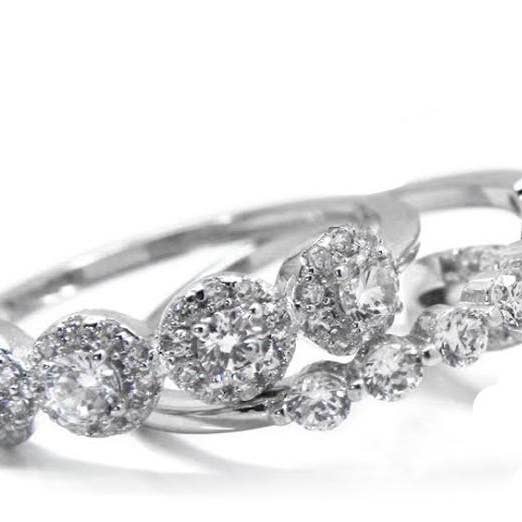 Elegant YANA Sterling Silver cz bands for wholesale on Faire