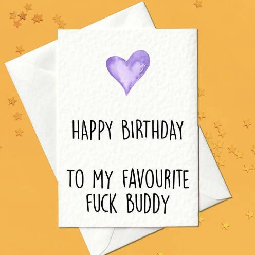 Prickly Cards – wholesale Födelsedagskort – Grattis på födelsedagen till min favorit Fuck Buddy