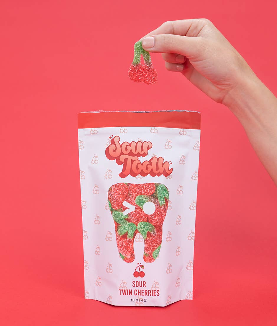 Sour Tooth - Wholesale Gummy - Sour Twin Cherries1