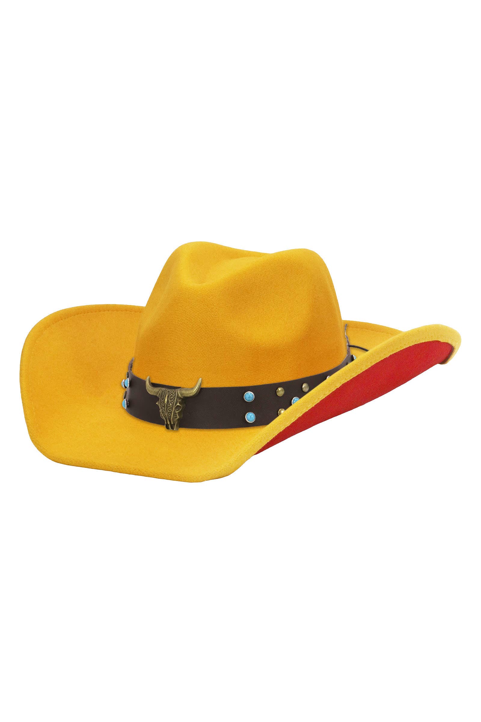 Cap Zone - Vendita all'ingrosso Cappello da cowboy - Unisex - Cappello da Cowboy in Feltro Bicolore Turchese Buffalo17
