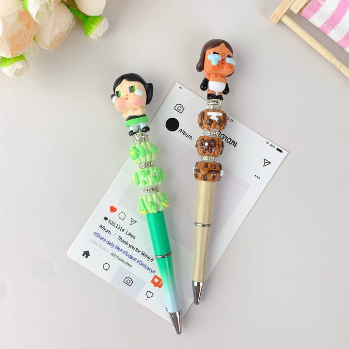 Lilyrosy(Duty free) - Wholesale Pen - Mollys Decorative Pen with Labubu, Crybaby & More1