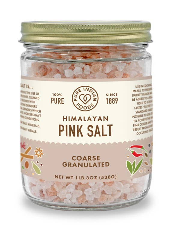 Himalayan Pink Culinary Crystal Salt - Coarse 19 oz for wholesale by Pure Indian Foods