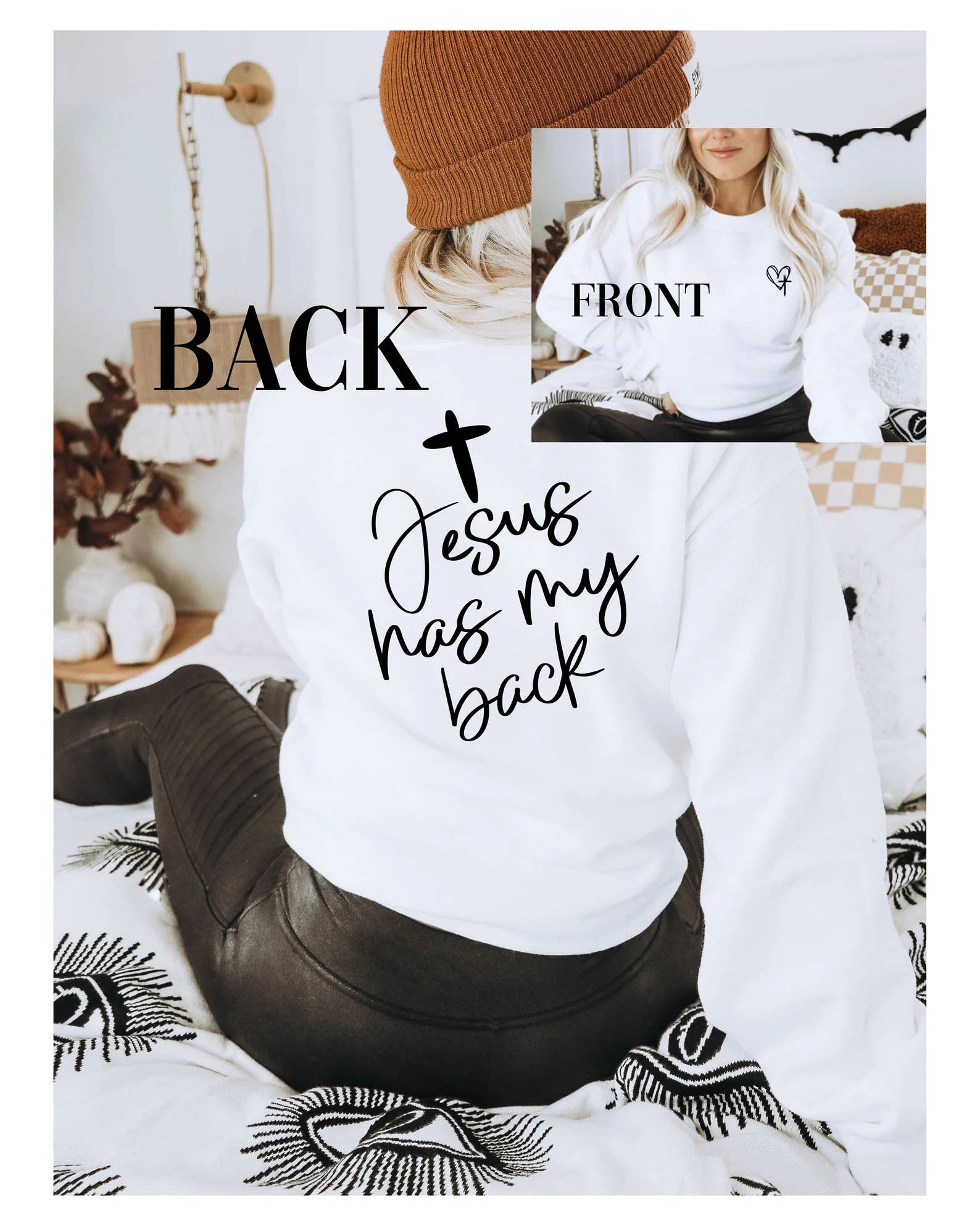 Moxie Brands - Vendita all'ingrosso Felpa stampata - Donna - Gesù mi ha le spalle