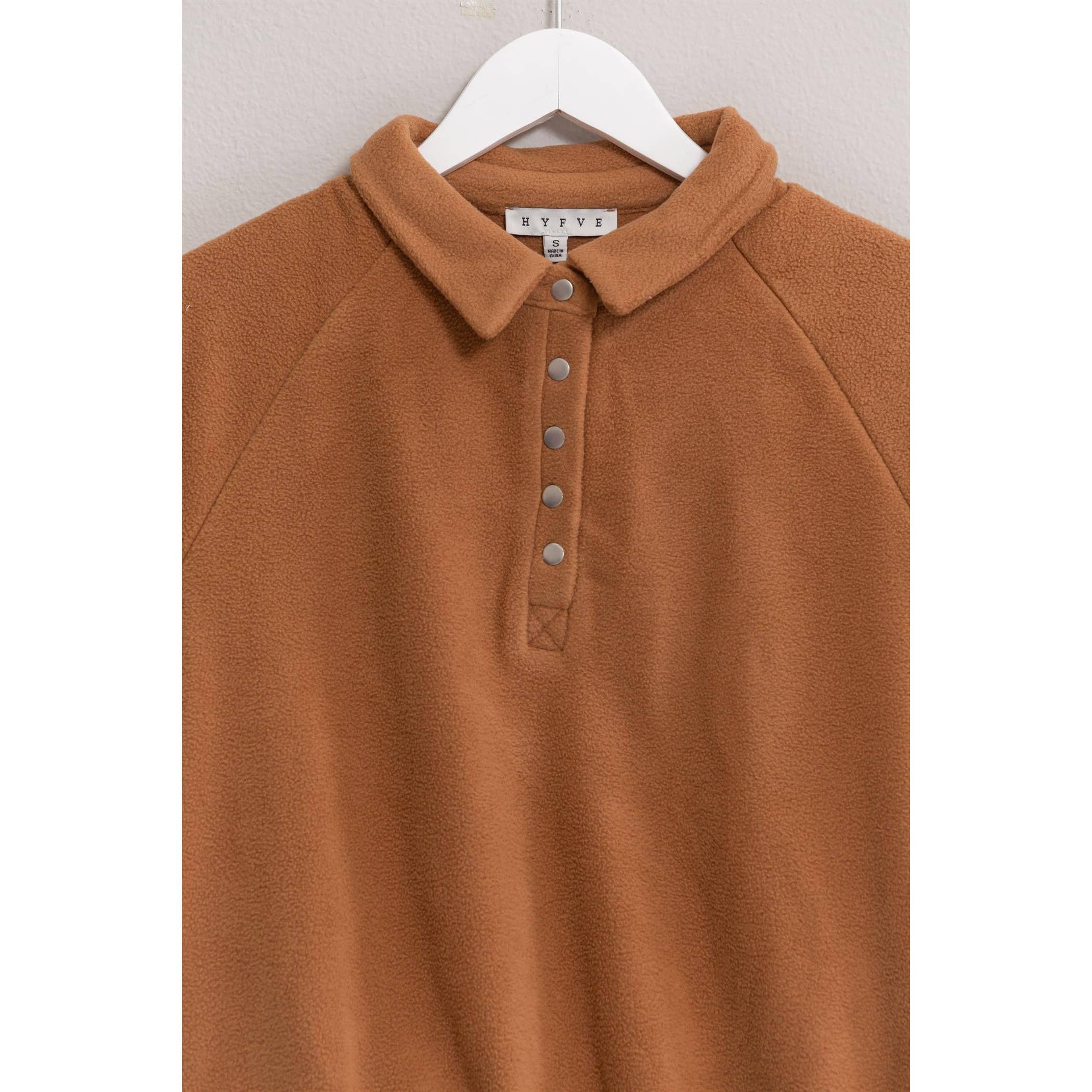 HYFVE - Wholesale Shirt - Women's - Fleece Half-Placket Top2