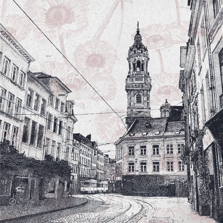 Lykønskningskort sæt (10)
Sint-Carolus Kirke for engroshandel hos Aardvarks of Anarchy