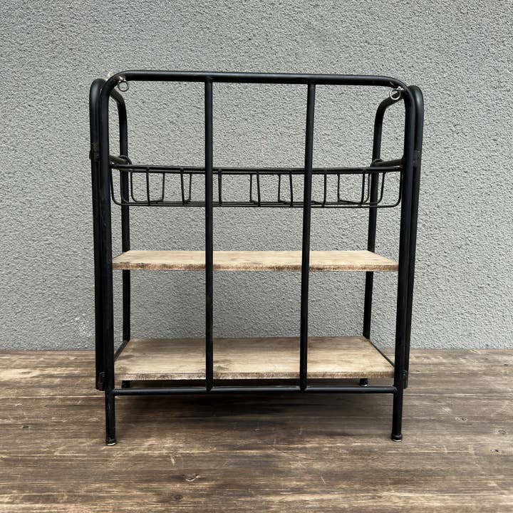 Paris Loft Inc - Wholesale Wall-mounted shelf - 3 Tier Wood and Metal Shelf for Wall or Floor6