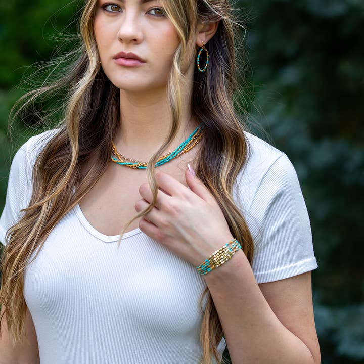 Anju Jewelry - Wholesale Beaded Bracelet - Seed Bead Stretch Statement Bracelets- Multiple Color Styles1