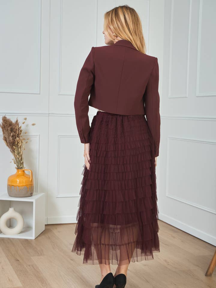 LULUMARY - Wholesale Skirt - Women's - Long tulle skirt SK787A4
