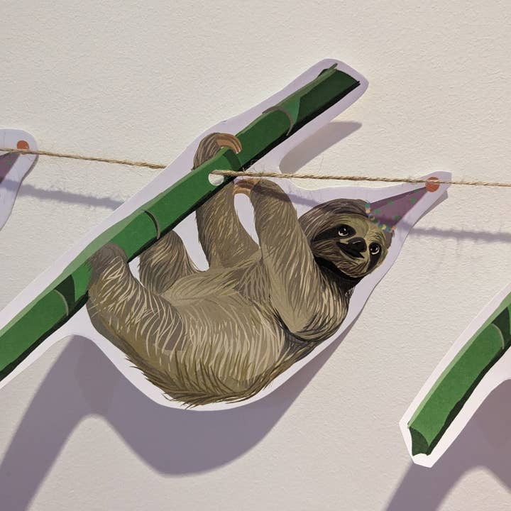 Party Sloth Bunting/ Jungle para venta al por mayor de Sazzlebybell