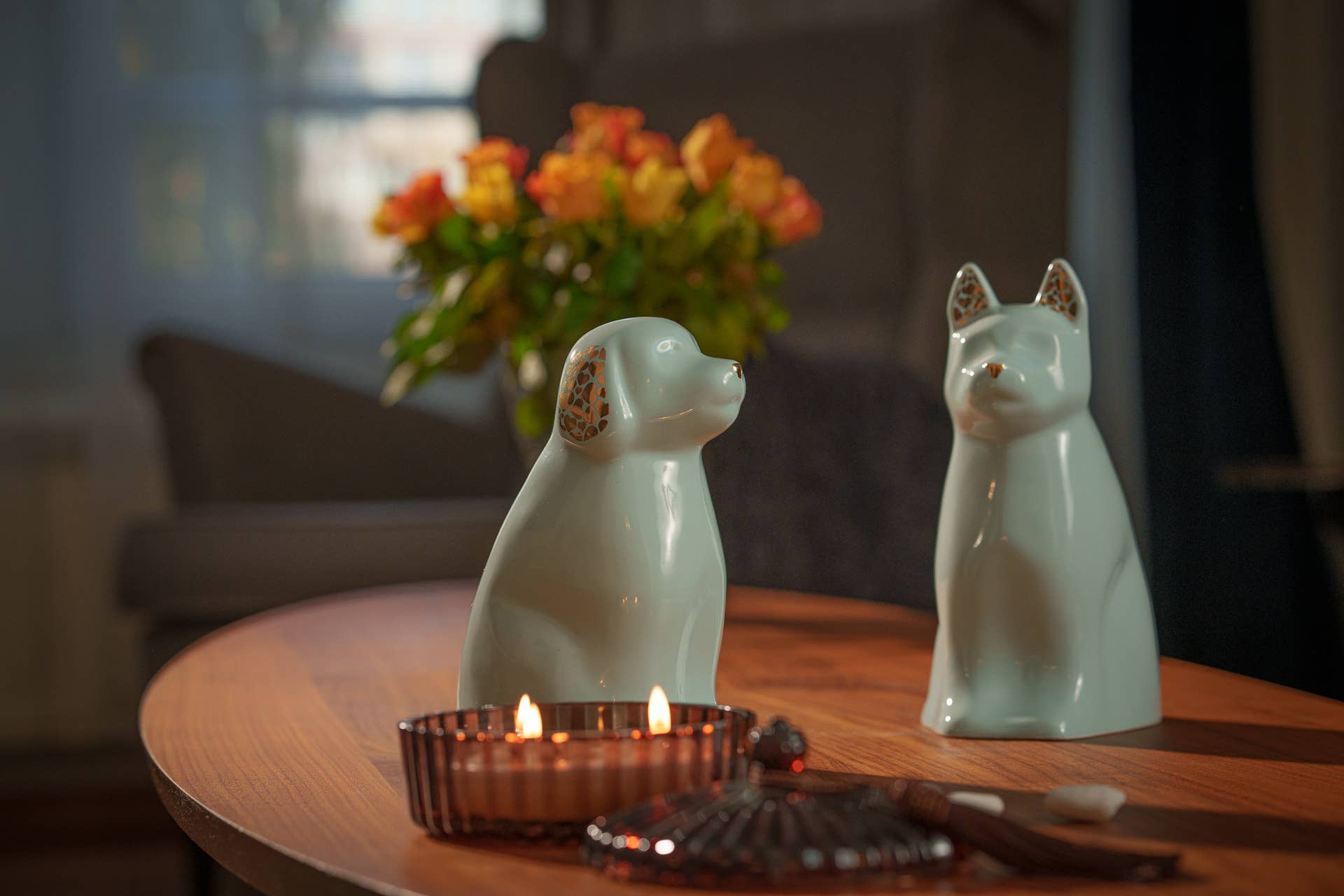 Pulvis Art Urns - Wholesale Pet Urn/Keepsake Box - "Cuddle" Pet Urn for Dog - Baby Blue | Ceramic9