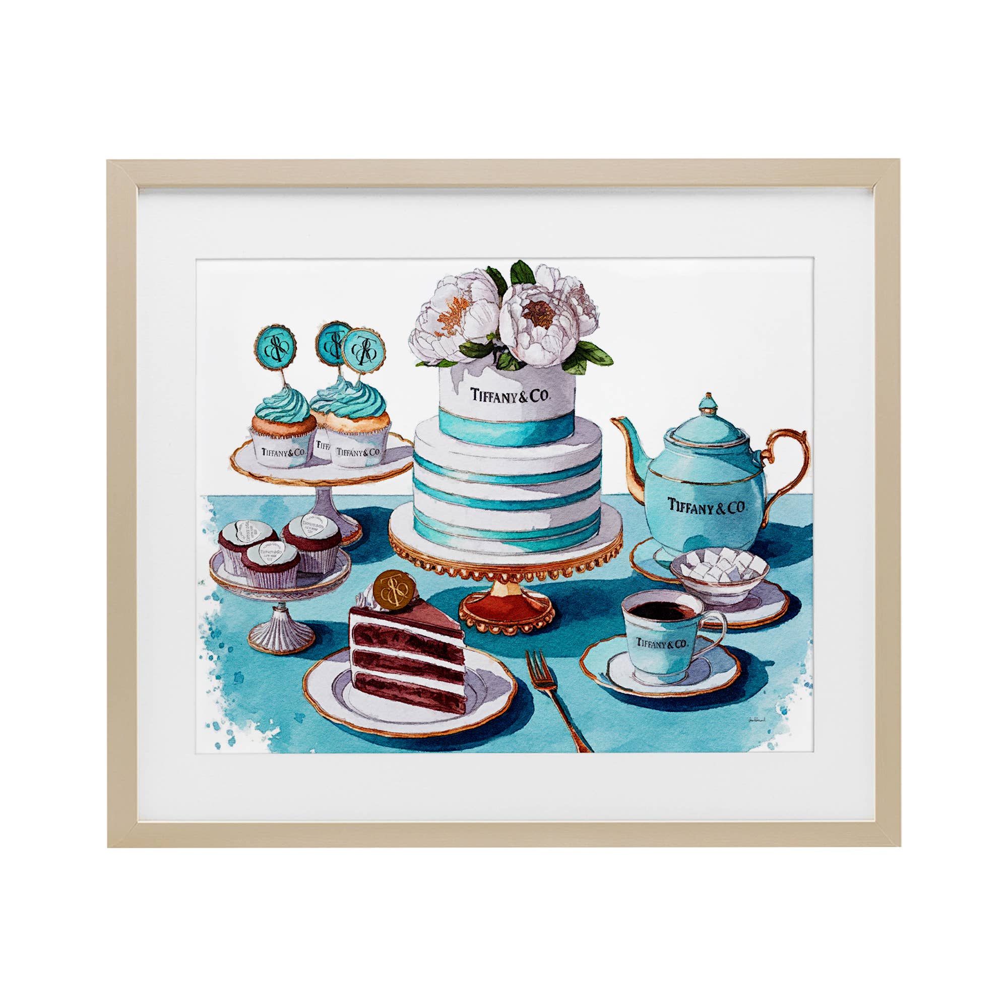 Stupell Industries – wholesale Wall sign – Luxurious Glam Dessert Spread - Print Under Glass Wall Art12