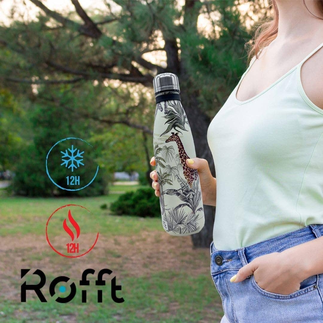 ROFFT USA LLC - Wholesale Water Bottle - 20 oz Insulated Water Bottle - Leak Proof, Stainless Steel, Thermo Bottle for Hot and Cold Drinks, Double Wall Insulation, Portable Water Flask for Travel, Outdoor22