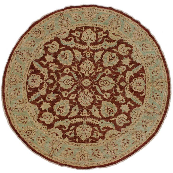 Ziegler Kafkaz Springer Brown/Green Round Rug -7'10 x 8'0 for wholesale by Arshs Fine Rugs