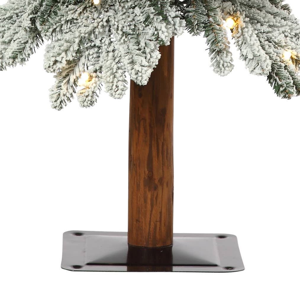 Haute Decor - Wholesale Artificial Christmas Tree - 4 Foot Lightly Flocked Alpine Tree2