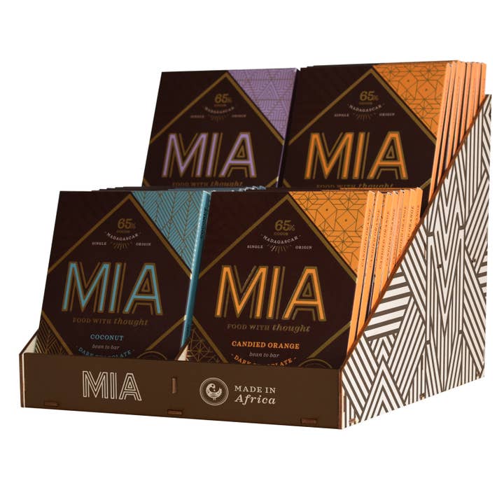 POS DISPLAY - TRÄ - 75G CHOKLADKAKOR för wholesale av MIA