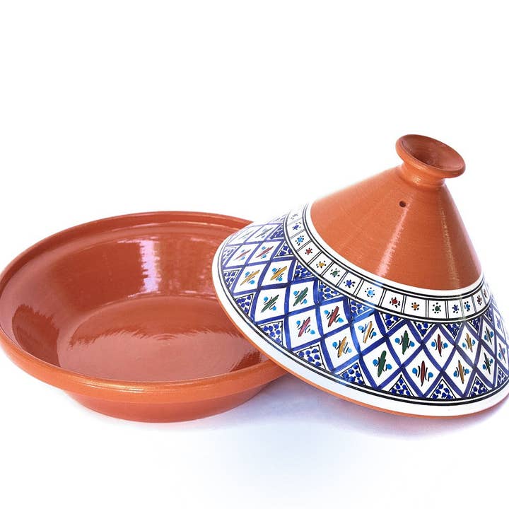 Kamsah – Engroshandel Gryde – Bohemian Classic Blå Stor Tagine Pot