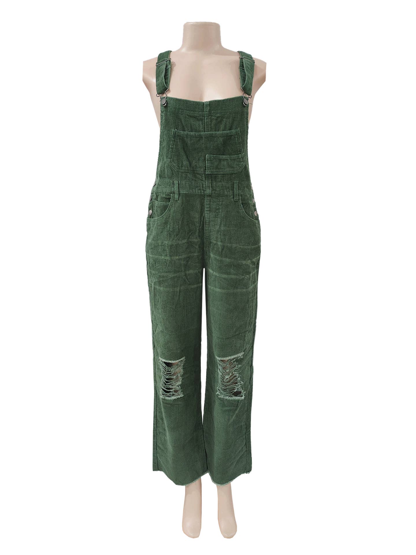 HIDDENBRAND - Wholesale Overalls - Women's - vintage distressed washed Corduroy overalls6