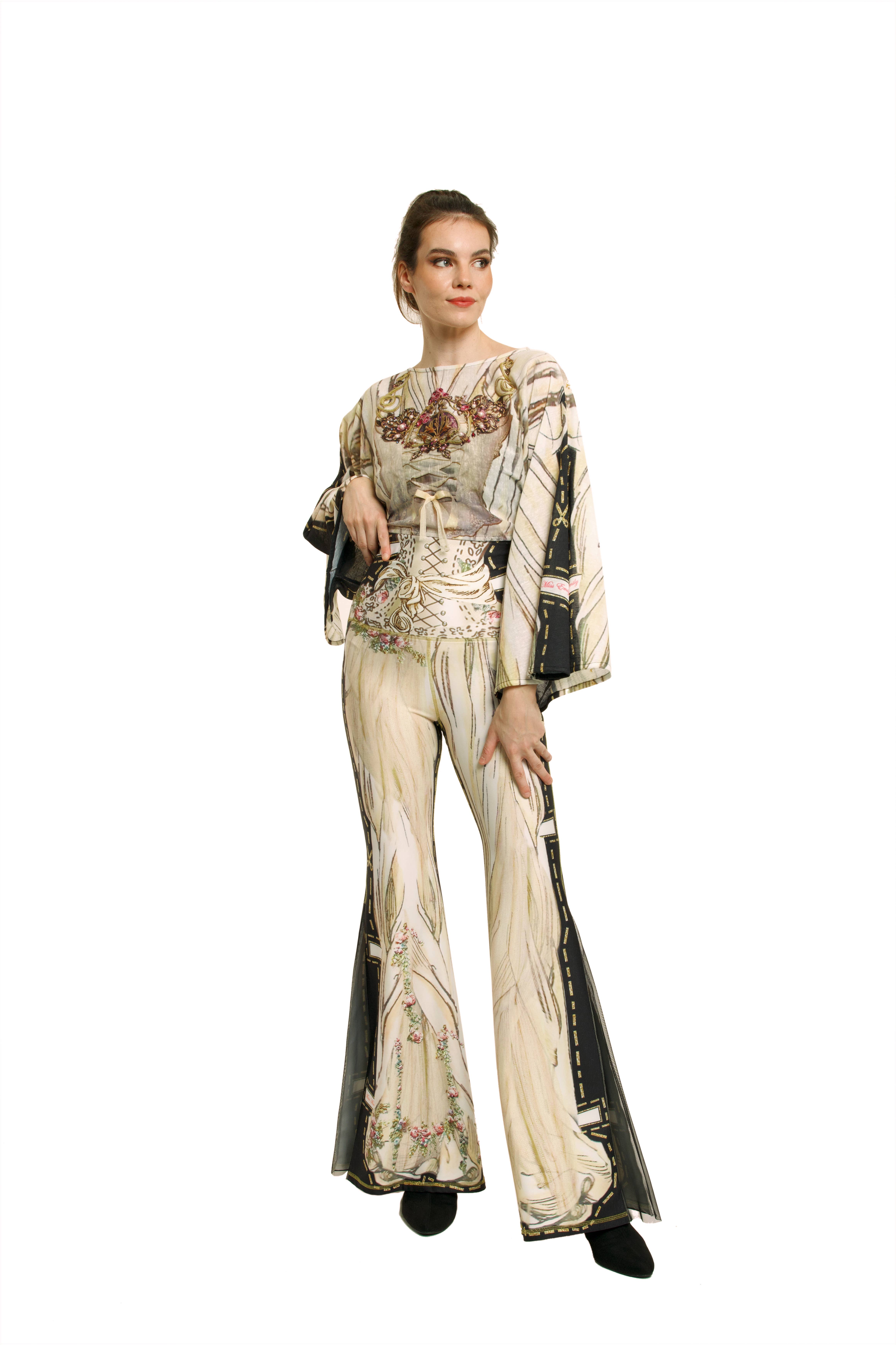 Multi color Black Comfort Pants-Cream - Paper Dolls for wholesale on Faire8