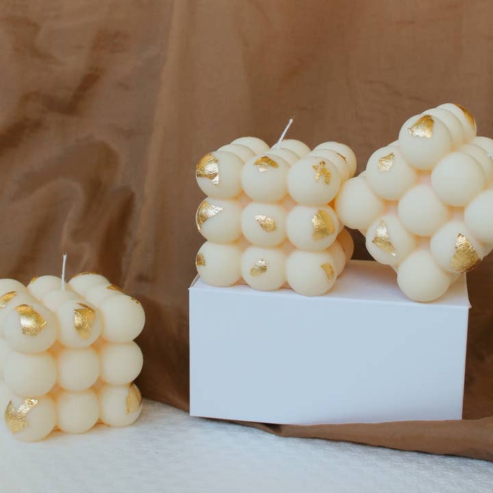 Prechi creations - Venta al por mayor Velas de diseño llamativo - Vela de burbujas decorada a mano4