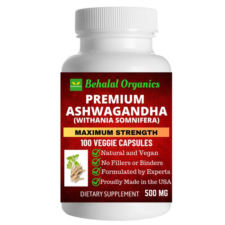 Ashwagandha Capsule for Maximum Strength 500mg 100CAPs for wholesale by Behalal Organics