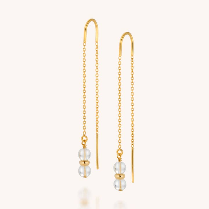 Boucles d'oreilles automnales - Pierre de naissance d'avril pour la vente par Nellou