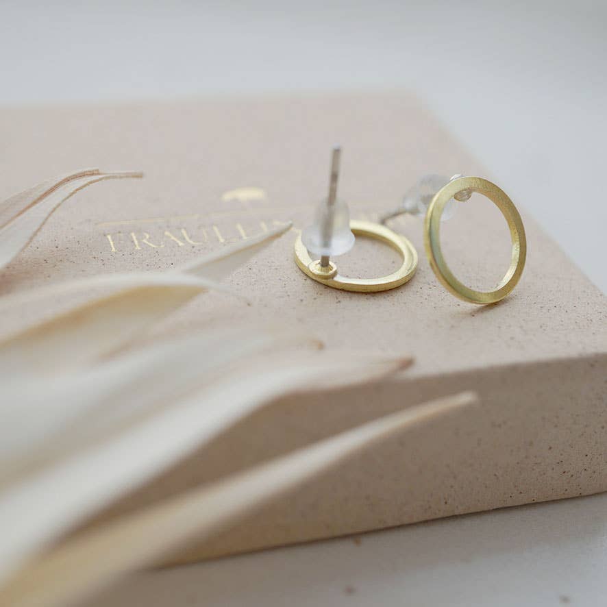 Fräulein Tapir - Wholesale Knopjes/oorstekers - Ronde oorknopjes van ruw messing5