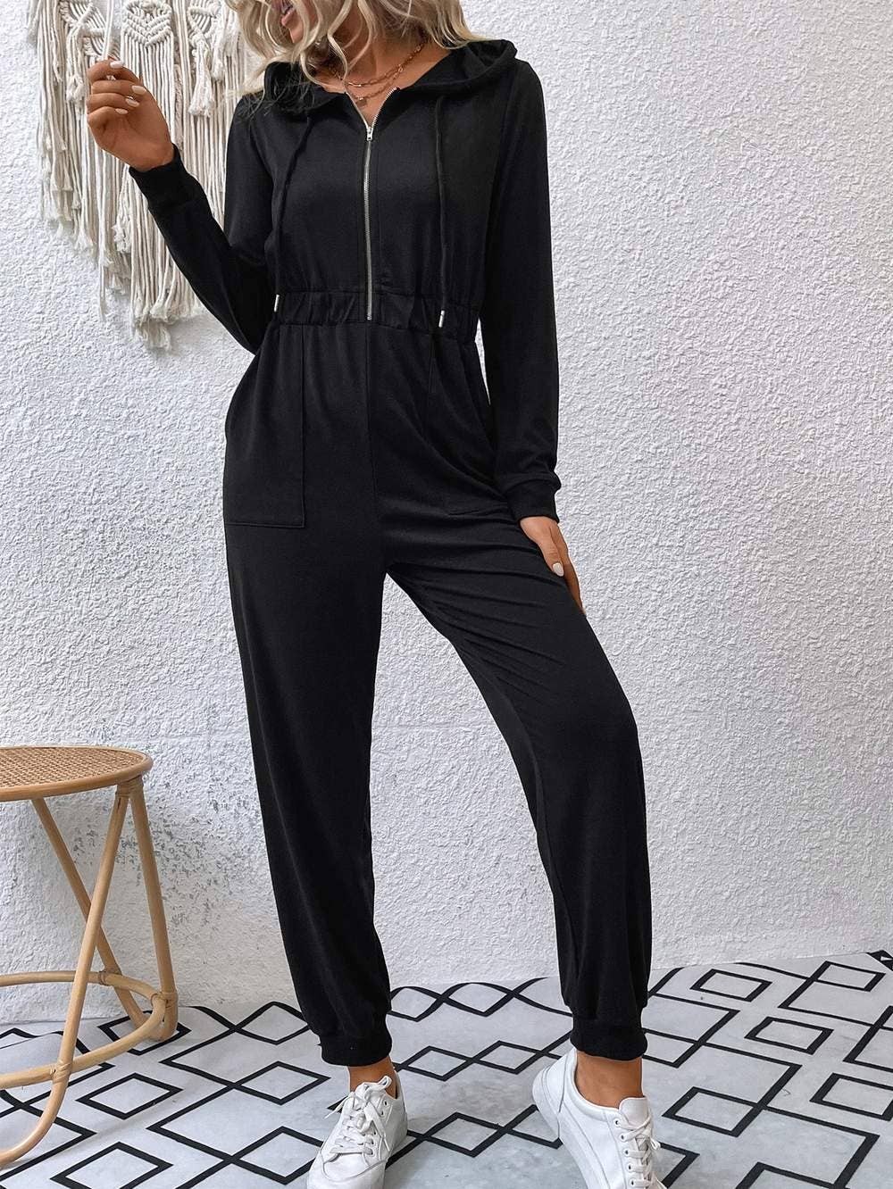Flarix – Engroshandel Jumpsuit - Dame – Buksedragt med hætte med hætte med lomme med lynlås5