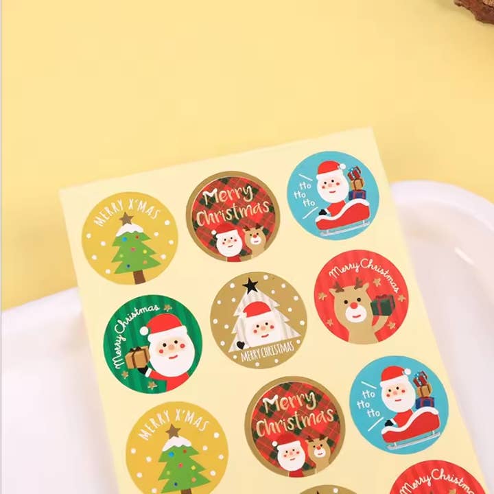 Sostraw & SmartThings - Wholesale Sticker - Pack 120 Lovely Stickers Christmas Santa Claus Gift 26mm3