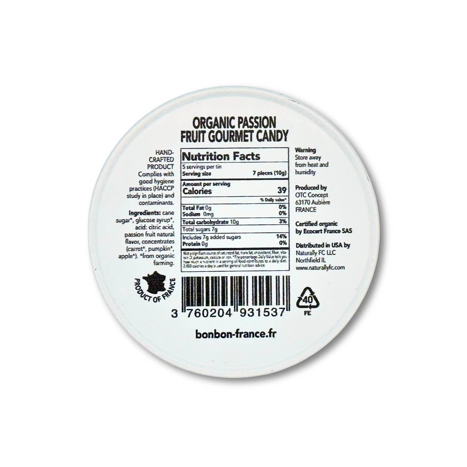 Bonbon-France - Wholesale Hard Candy - Organic Saint-Ange Passion Fruits5