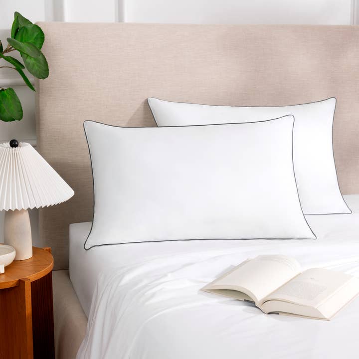 Arkwright Home - Wholesale Bedding Pillow - Cotton Bed Pillow 2pk, Size Options, Hypoallergenic