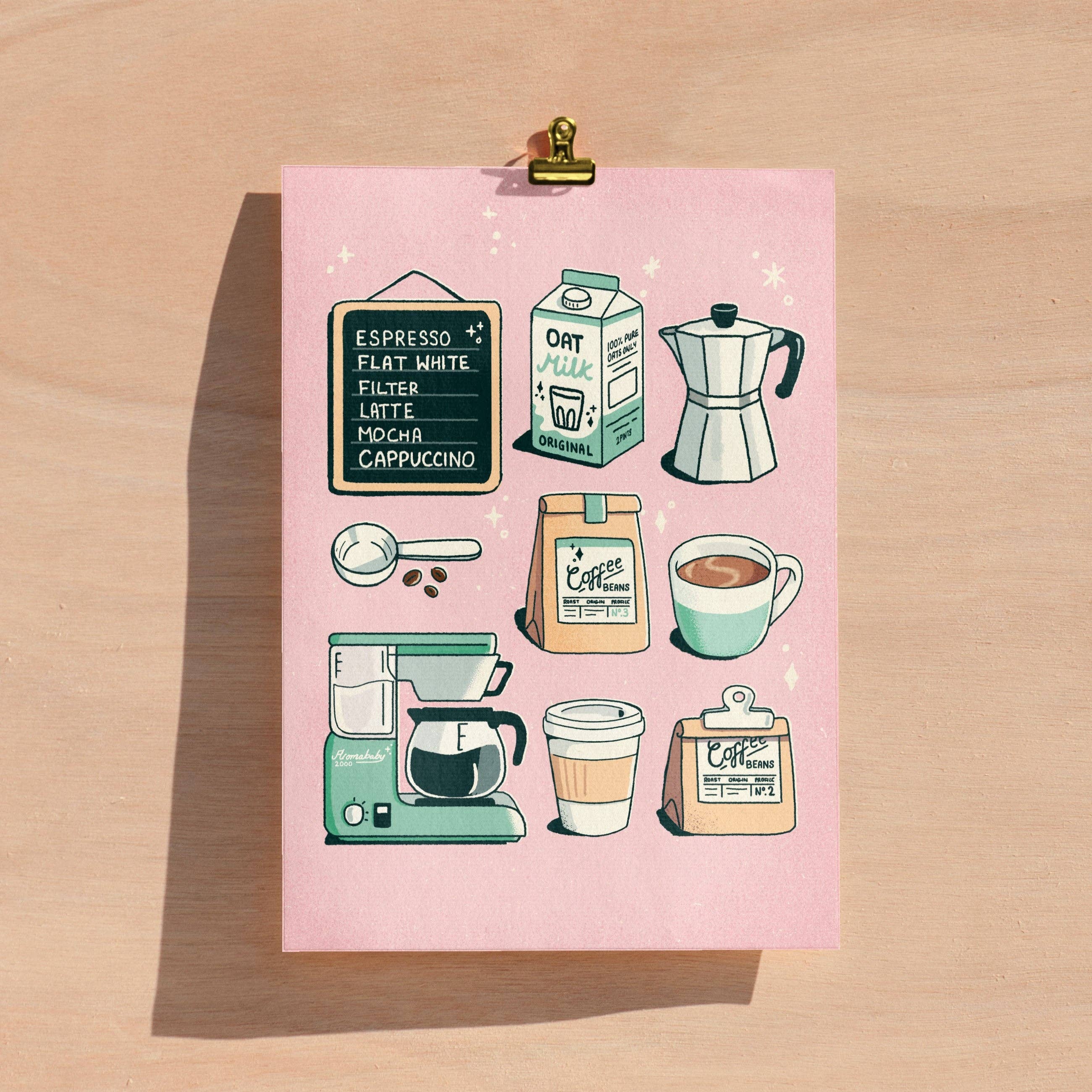 Eve Anderson Draws – wholesale Art print – Coffee Print - A53