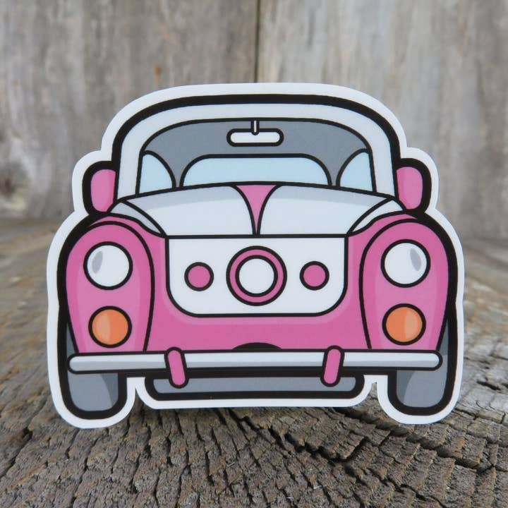Pink Classic Autoaufkleber im Retro-Bug-Stil, wasserdichter Laptop-Dekorations-Kollektor für den Großhandel von Kirk's Krafts