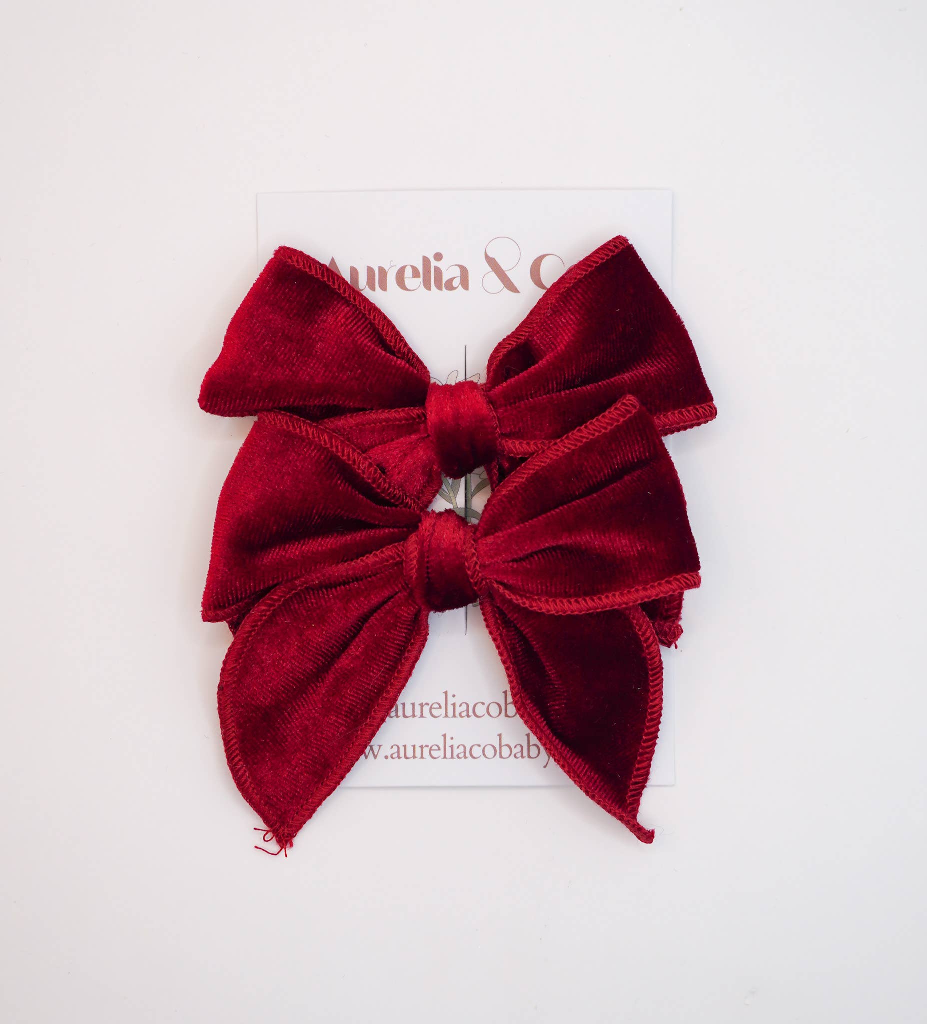 Aurelia & Co. Baby - Wholesale Hair Bow - Kids - Luxe Velvet Fable Hair Bows for Holiday Christmas 20252